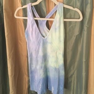 Hard Tail Purple/Blue tie dye Yoga tank